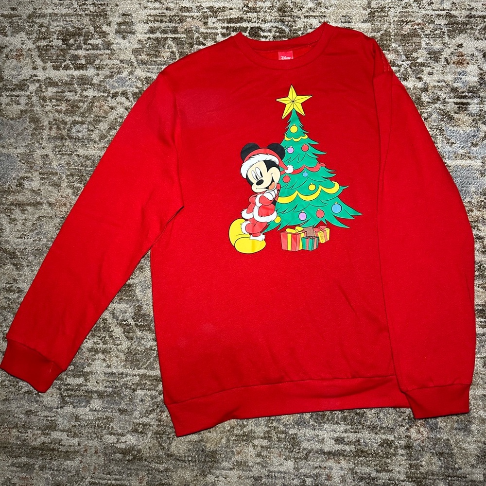 Red Disney Crewneck Christmas Sweater